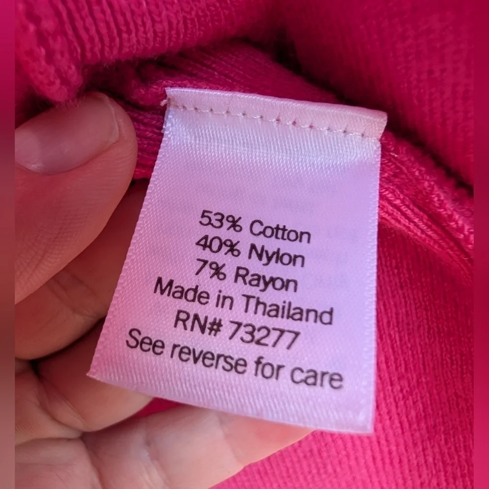 Croft & Barrow Classic Ribbed Open-Front CardiganColor: Canyon Pink, Size: L EUC